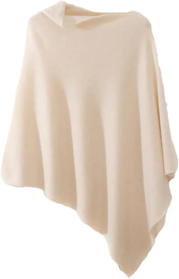 Women's Elegant Shawl Wraps Open Front Poncho Oversized Sweaters Chunky Knit Loose Outwear