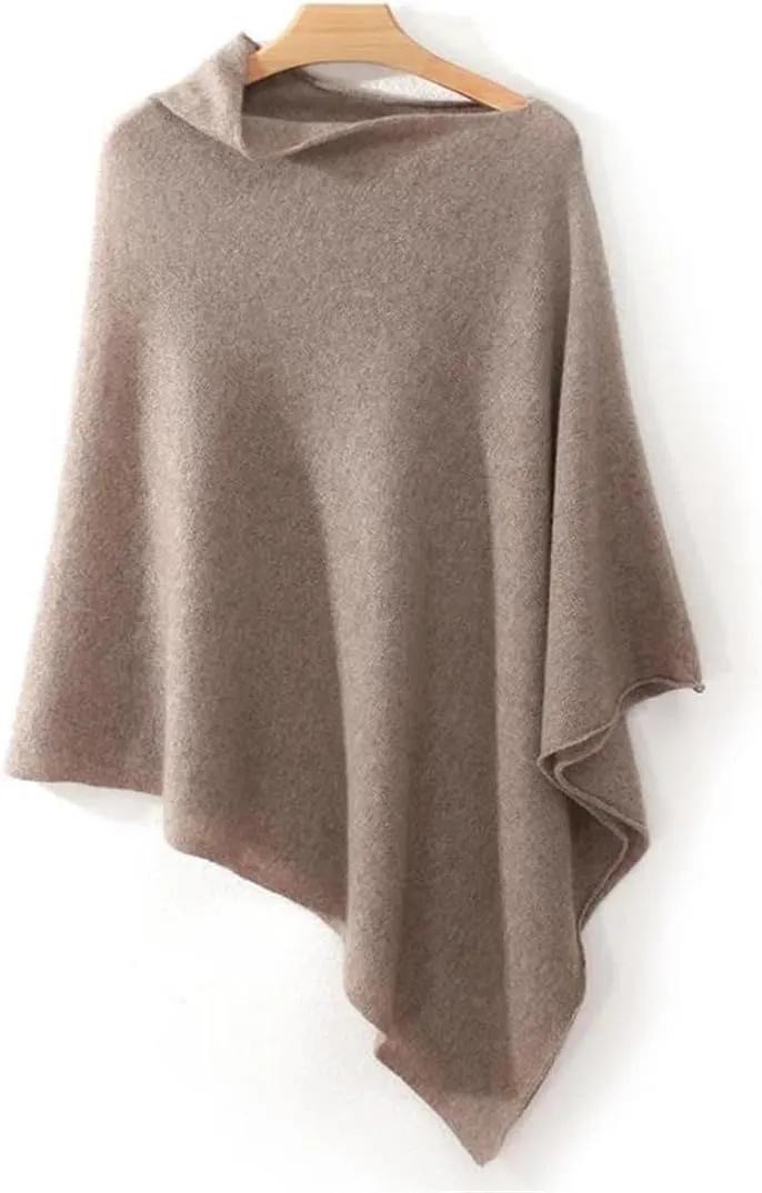 Women's Elegant Shawl Wraps Open Front Poncho Oversized Sweaters Chunky Knit Loose Outwear