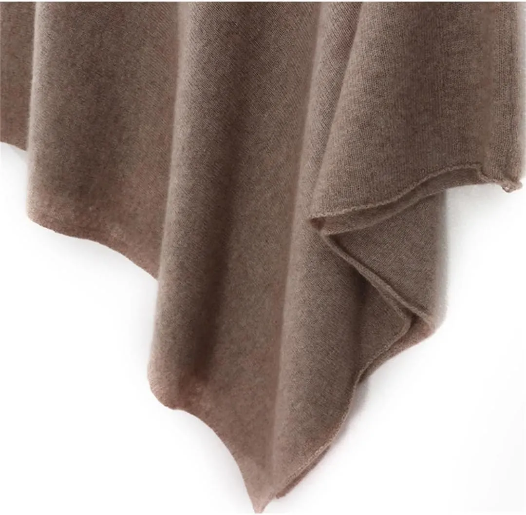 Women's Elegant Shawl Wraps Open Front Poncho Oversized Sweaters Chunky Knit Loose Outwear