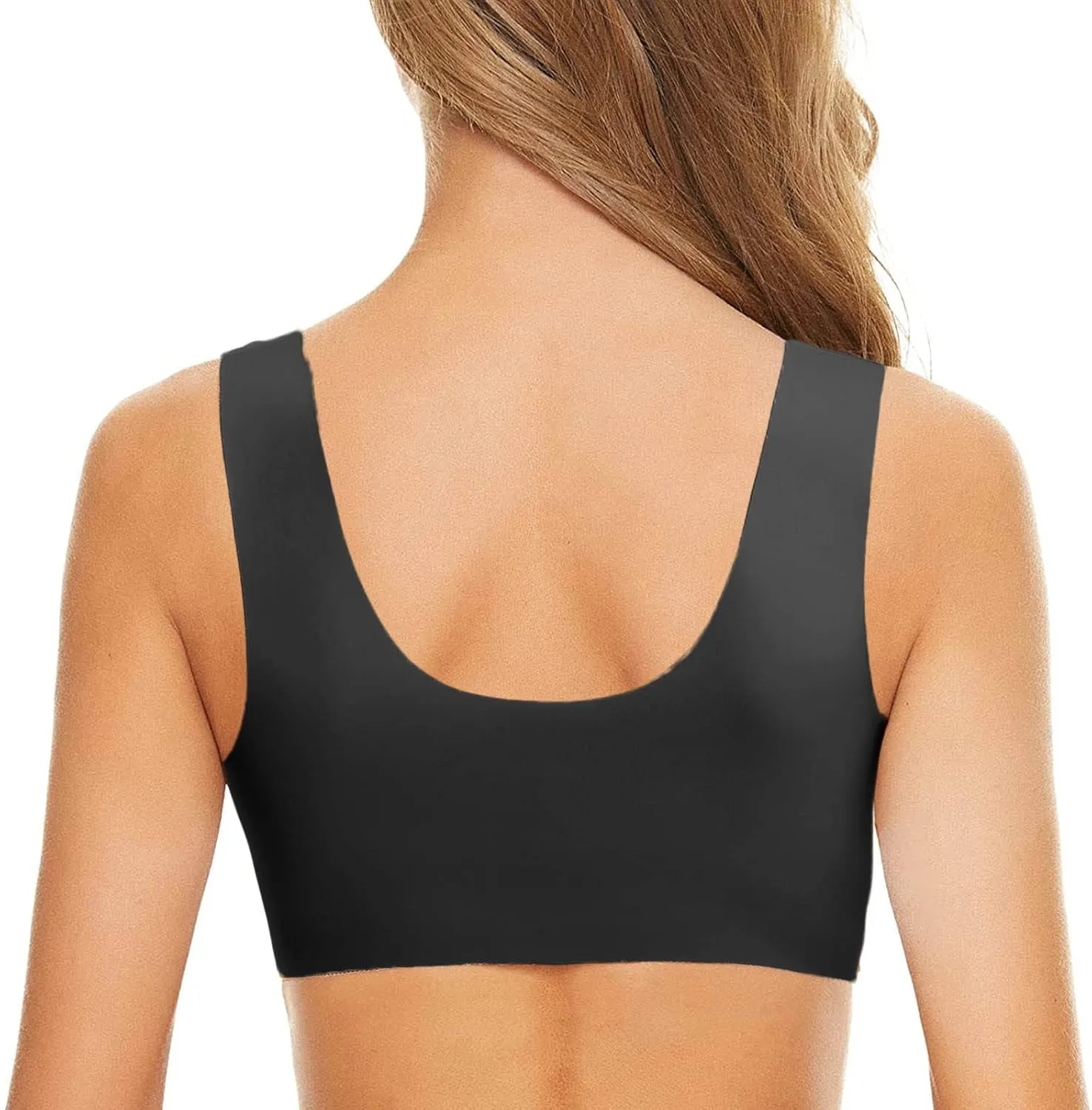 Women's Front Closure Lace Bra No Underwire Push Up Full Coverage Bralettes Comfort Senior Snap Closing Bra