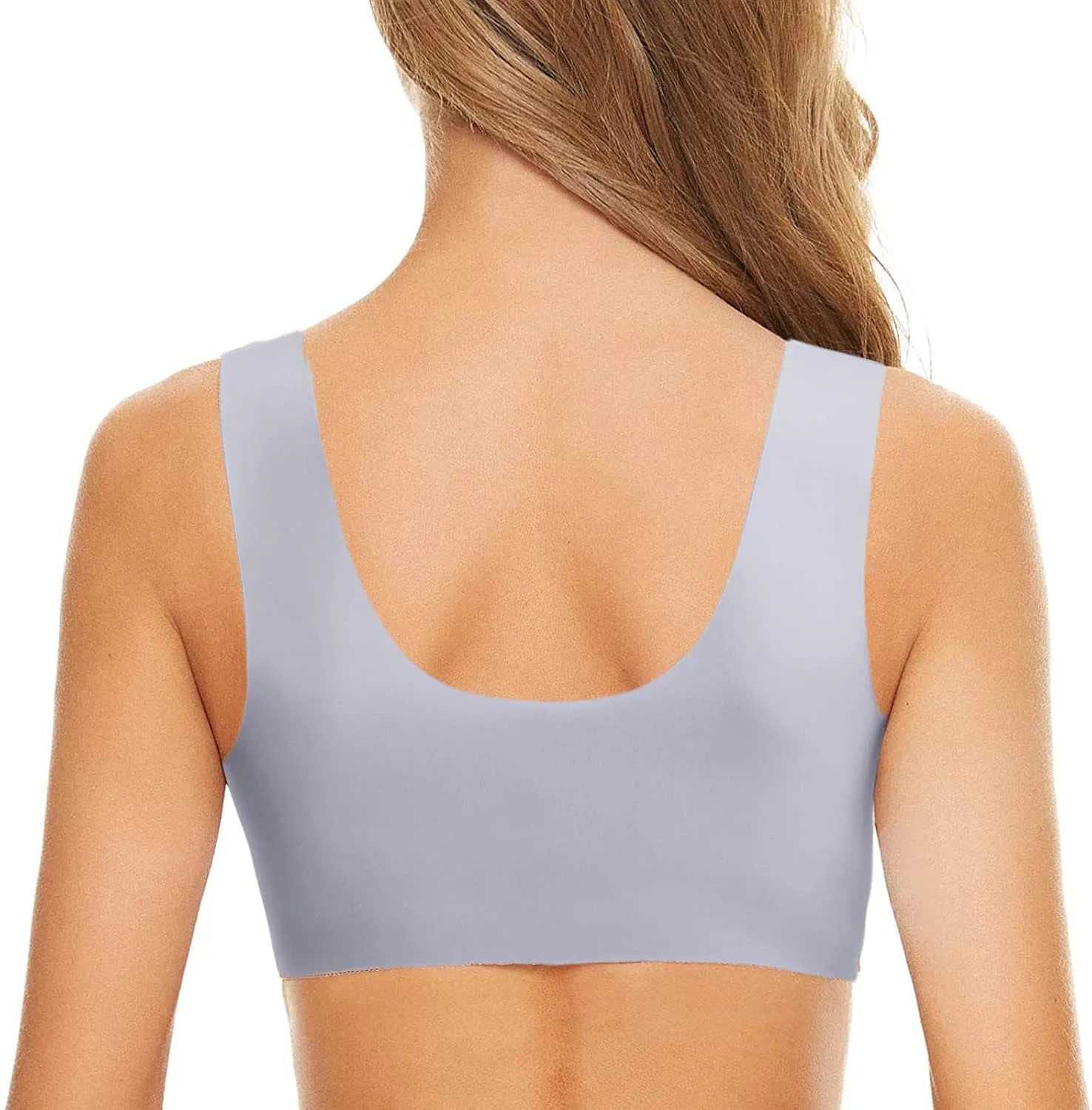 Women's Front Closure Lace Bra No Underwire Push Up Full Coverage Bralettes Comfort Senior Snap Closing Bra