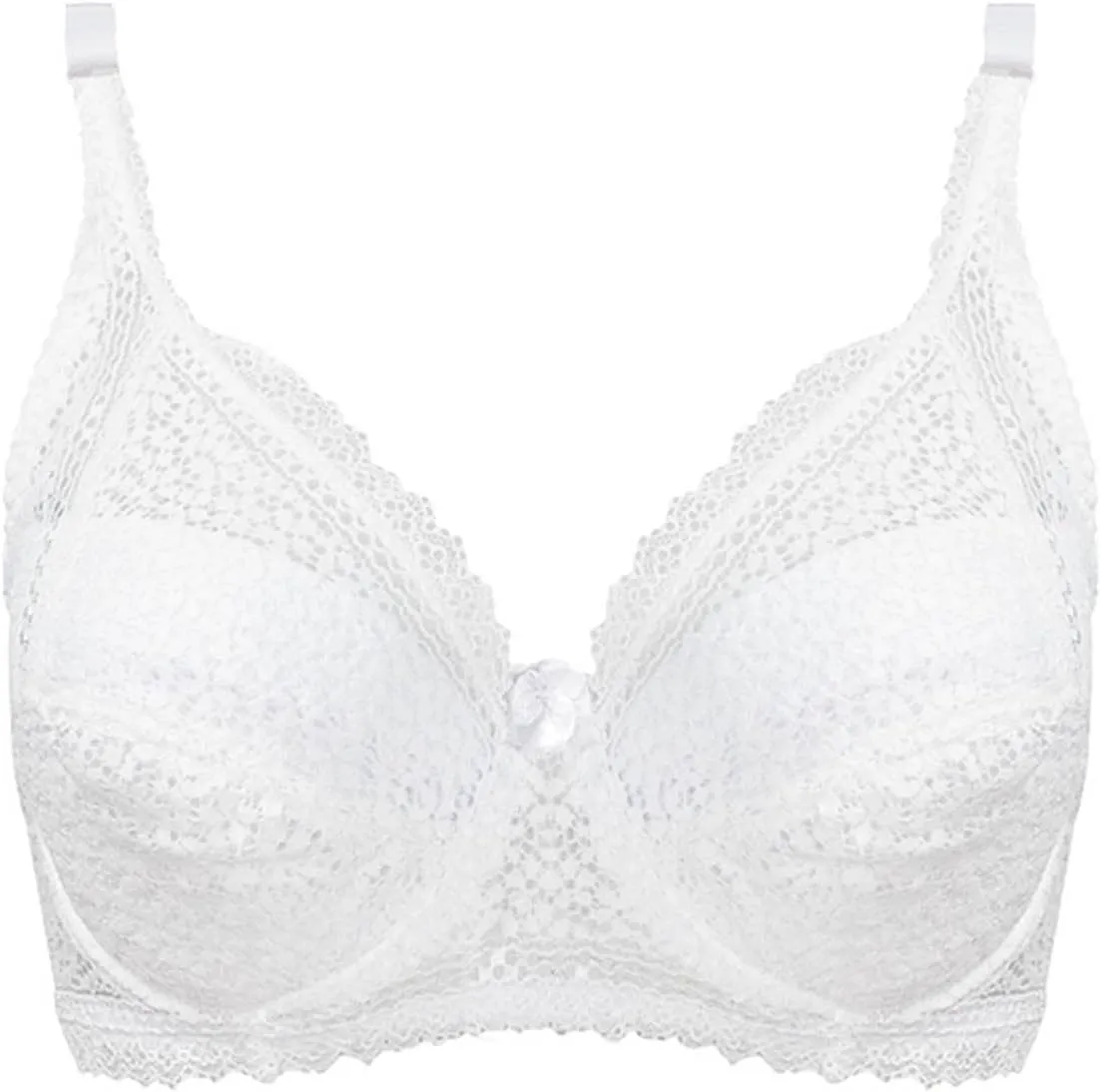 Women's Push Up Lace Bra Underwire Plunge Full Coverage Bras Stretchable Straps Bra Sexy Plus Size Support