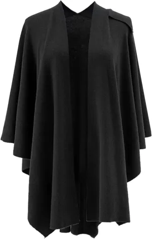 Women's Travel Knit Shawl Wraps, Knitted Poncho Cape Open Front Cardigan Sweater with Tassel for Spring Fall Winter