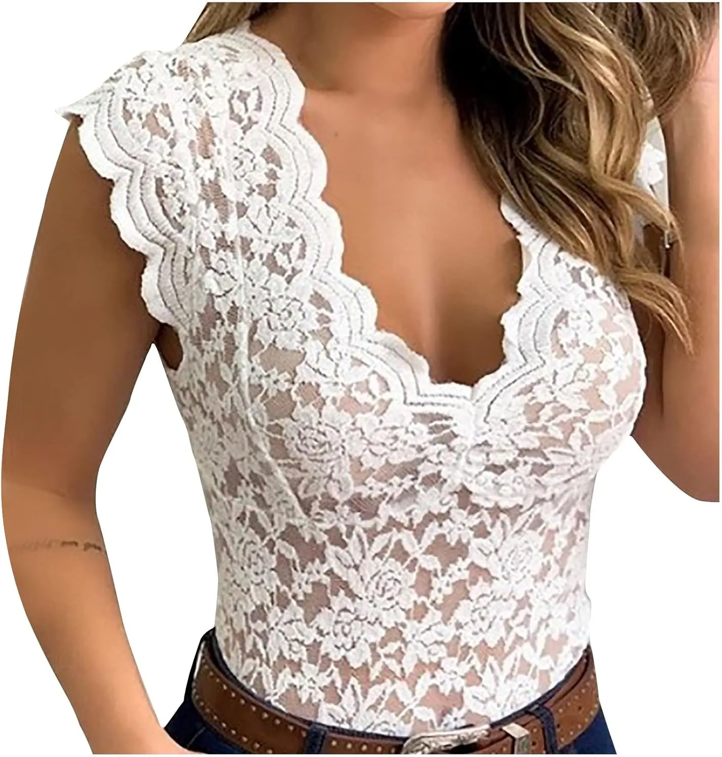 Womens V Neck Low Cut Y2K Short Sleeve Crop Tops Lace T-Shirt Summer Going Out Tops Sexy Casual Blouse