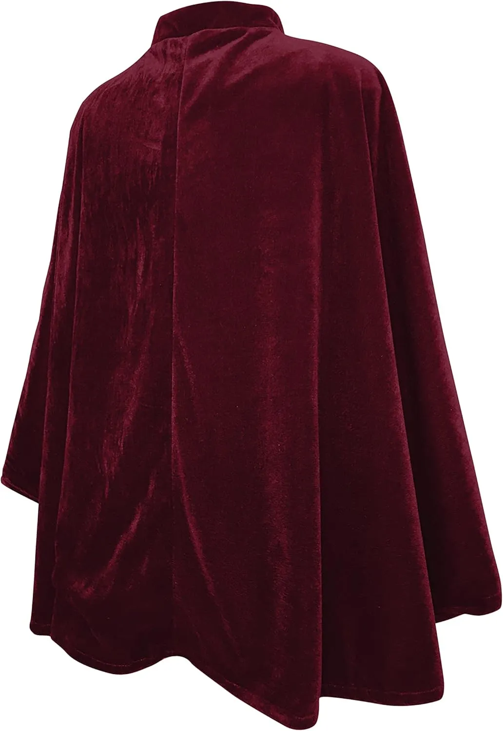 Women's Velvet Satin Lined Capelet Elegant Halloween Cosplay Cloak Cape, Wedding, Ren Faire