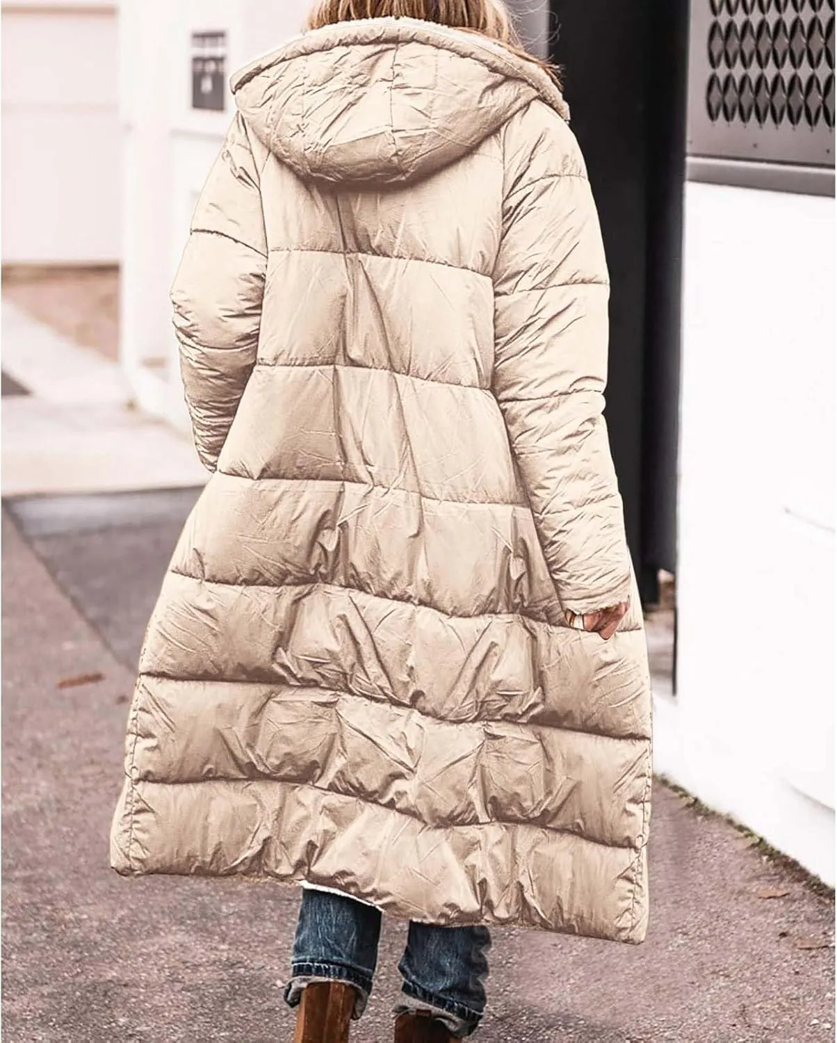 Womens Winter Jacket Jacket Hooded Puffer Jacket Lightweight Winter Coat Hooded Maxi Length Winter Jackets for Women