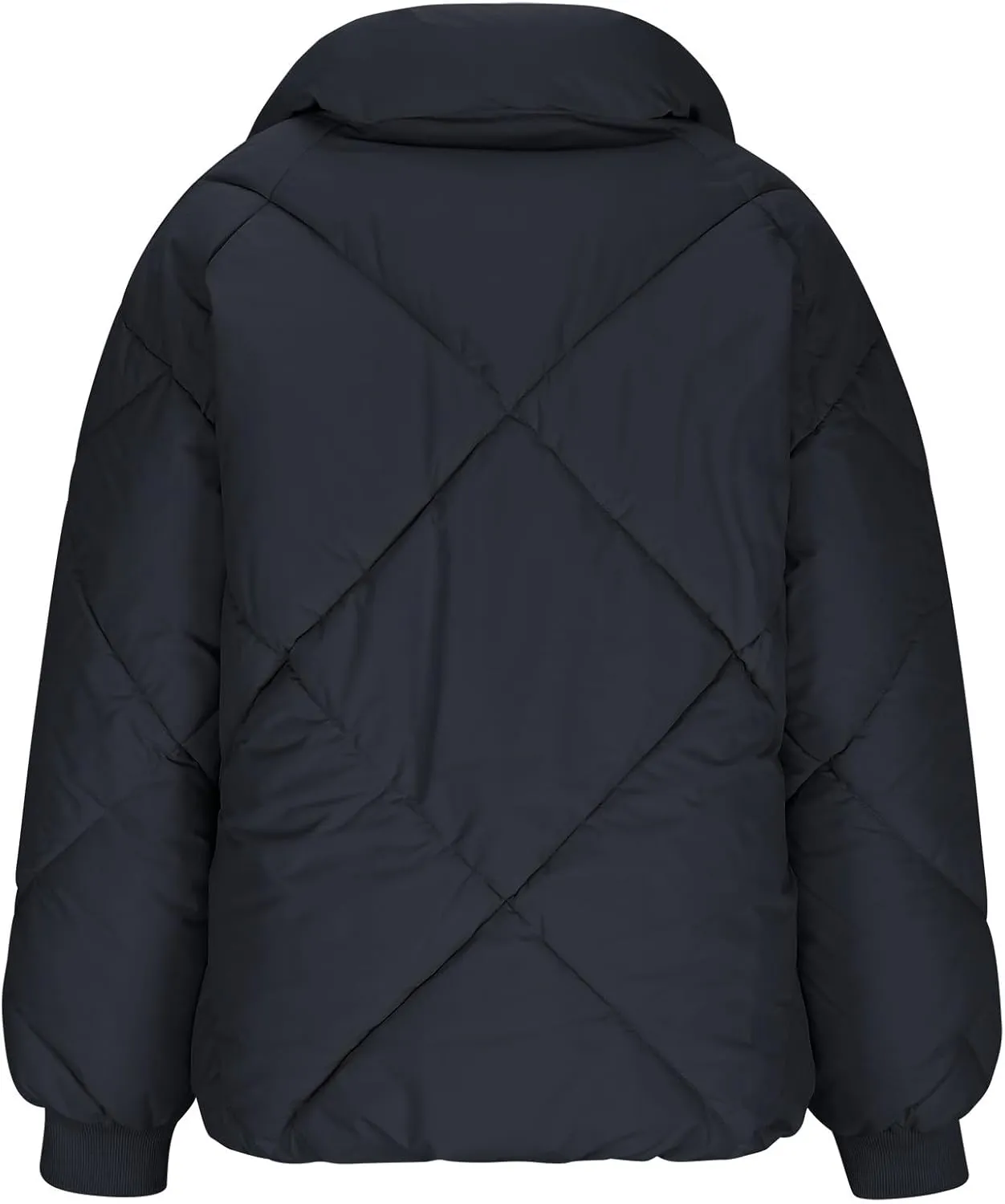 Womens Winter Puffer Jacket Warm Padded Wadded Jackets Zip Up Down Coats Quilted Puffy Outerwear Clothing