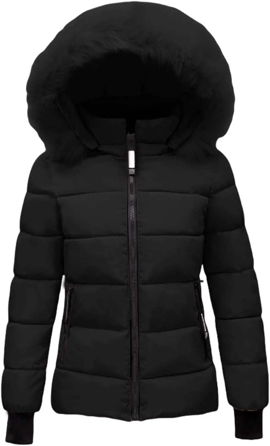 Women's Winter Windproof Warm Down Coats Waterproof Thicken Hooded Fashions Puffer Jacket Plush Overcoat Outerwear