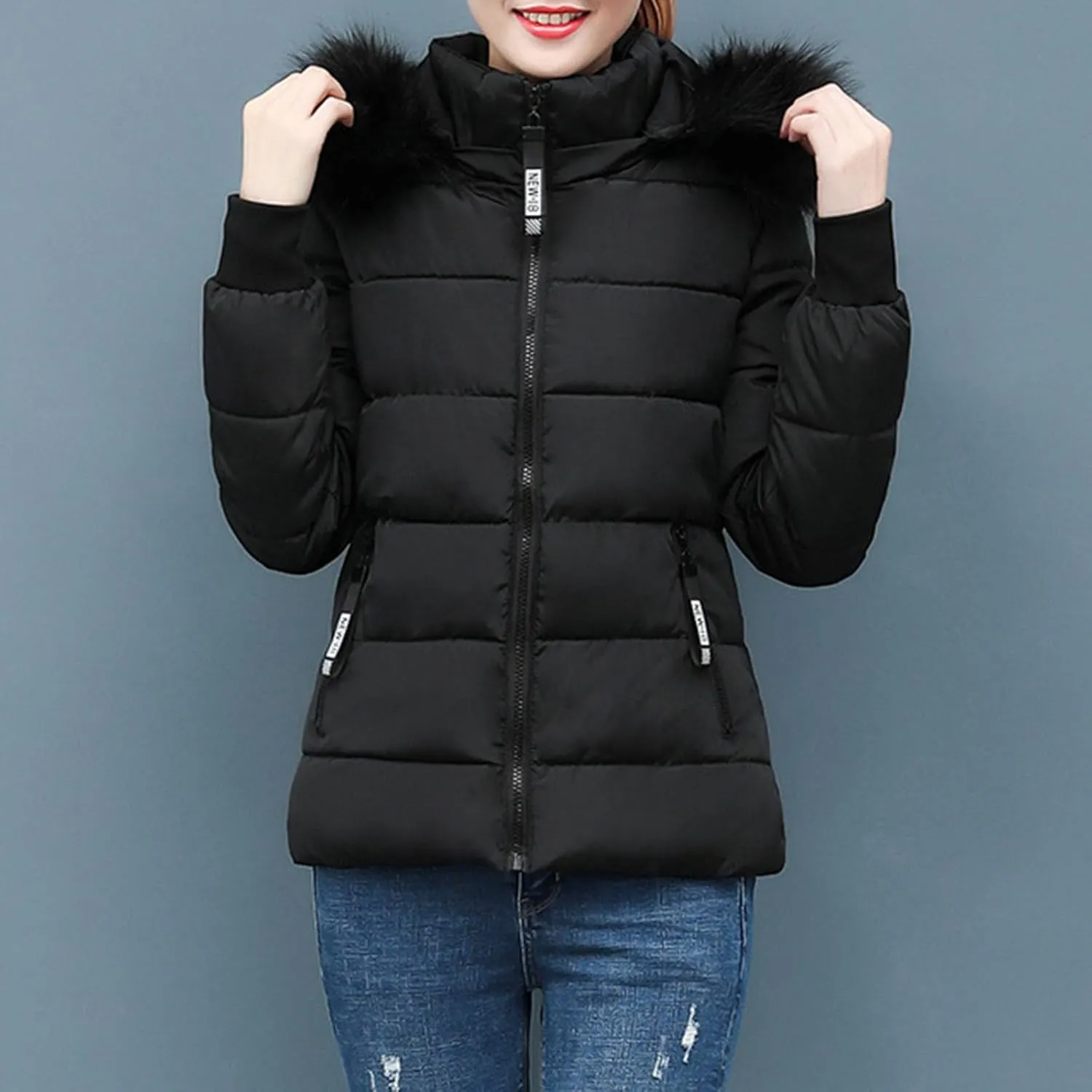 Women's Winter Windproof Warm Down Coats Waterproof Thicken Hooded Fashions Puffer Jacket Plush Overcoat Outerwear