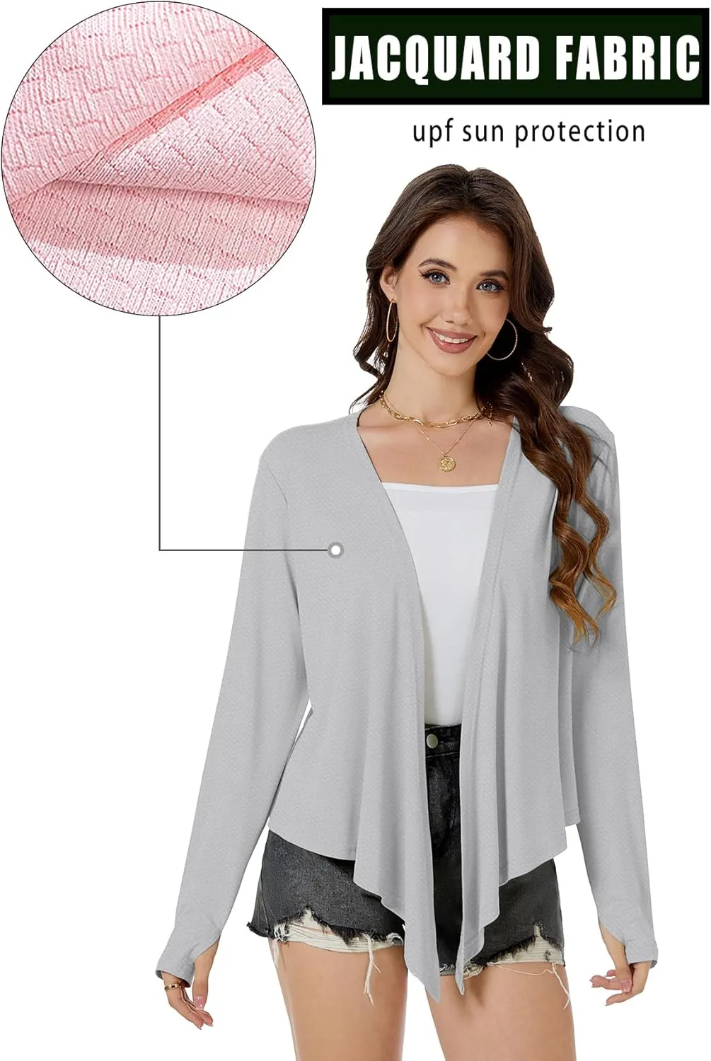 Yekaty Womens Lightweight Tie Cardigan Shrugs for Summer Dress UPF 50  Sun Prrotection Wraps Tops Shawls