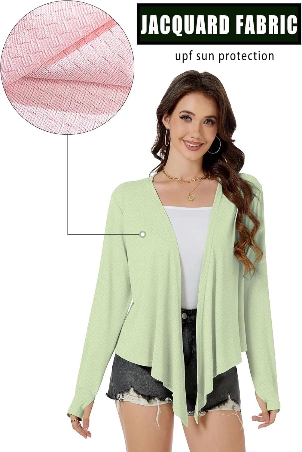 Yekaty Womens Lightweight Tie Cardigan Shrugs for Summer Dress UPF 50  Sun Prrotection Wraps Tops Shawls