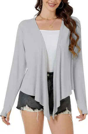 Yekaty Womens Lightweight Tie Cardigan Shrugs for Summer Dress UPF 50  Sun Prrotection Wraps Tops Shawls