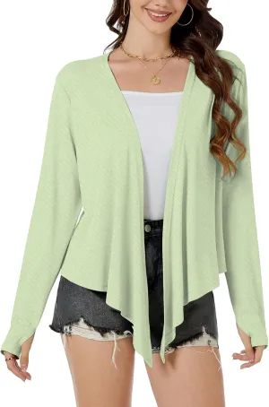 Yekaty Womens Lightweight Tie Cardigan Shrugs for Summer Dress UPF 50  Sun Prrotection Wraps Tops Shawls