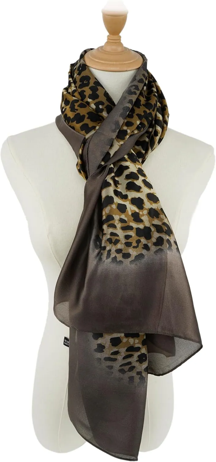 YOUR SMILE Large Mulberry Silk Feeling Long Stain Scarf Lightweight Sunscreen Shawls Wraps for Women