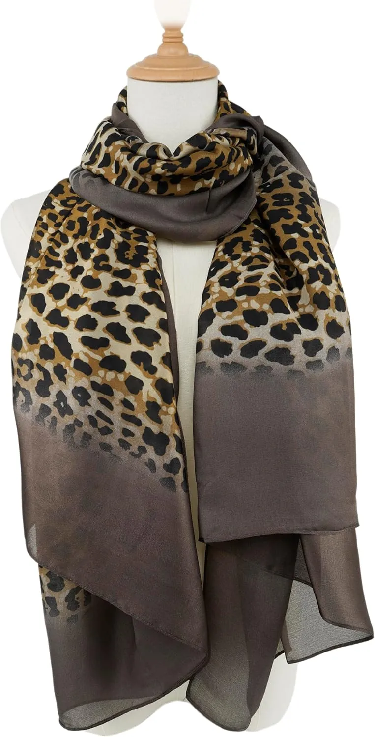 YOUR SMILE Large Mulberry Silk Feeling Long Stain Scarf Lightweight Sunscreen Shawls Wraps for Women