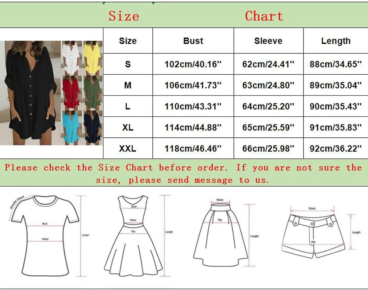 ZYXTIM Women's Summer Casual T Shirts Dresses Cuffed Sleeve Button Down Loose Fit Plain Dress Vacation Travel Beach Cover Up